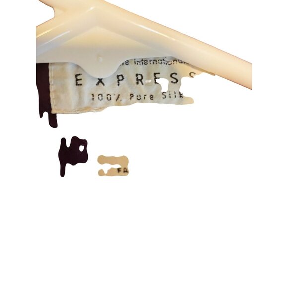 Express Mens 100%‎ Silk Burgundy Long Sleeve Shirt S See Size More like a Medium - Picture 4 of 5